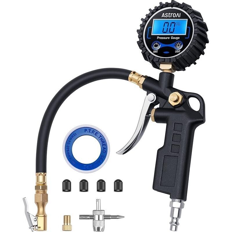 AstroAI Digital Tire Pressure Gauge with Inflator - Accurate Readings & Easy Inflation
