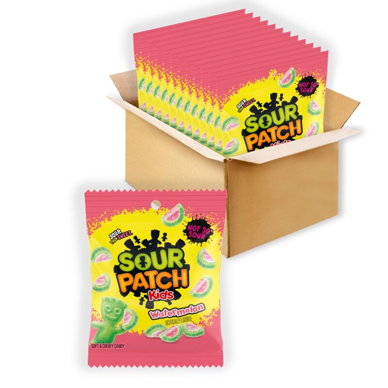 12-Pack Sour Patch Kids Watermelon Gummies - Sweet and Sour Treats