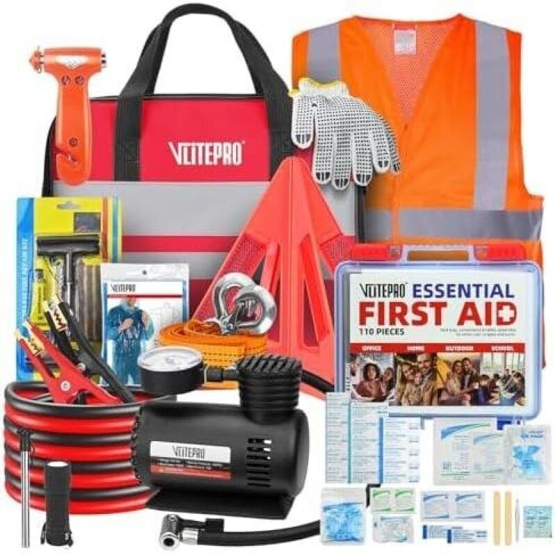 VITEPRO Emergency Car Kit with Air Pump - 50% Discount
