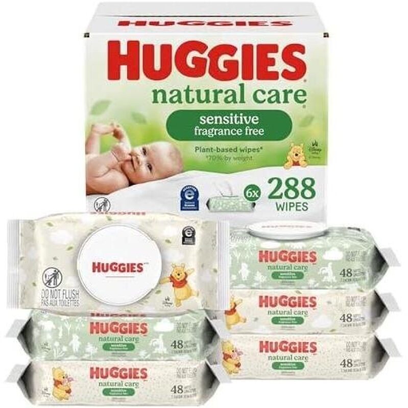 Huggies Natural Care Sensitive Skin Baby Wipes - 6 Pack, 53% Off