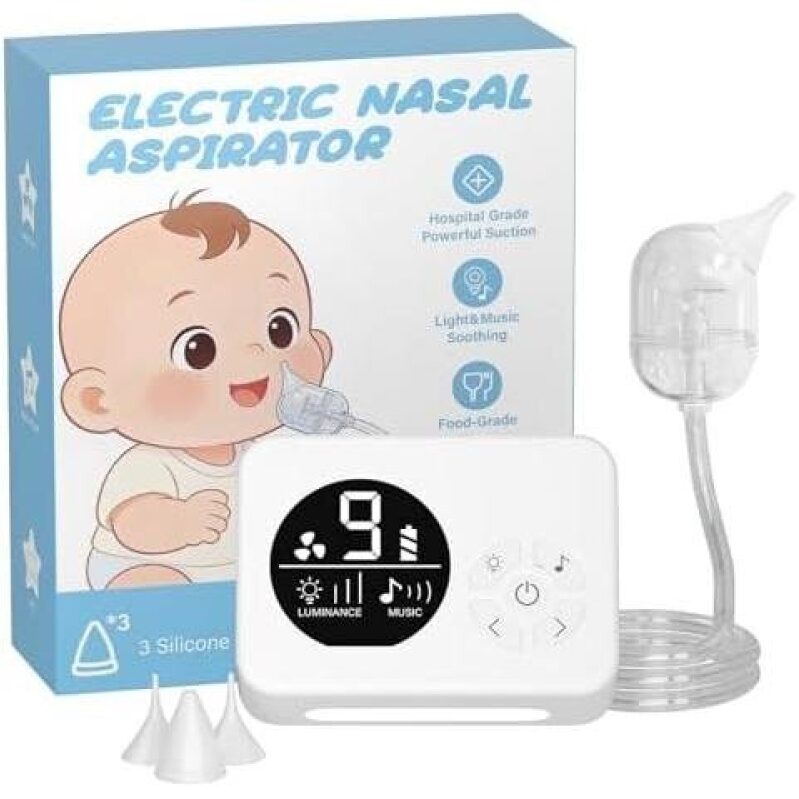 Electric Nasal Aspirator with 9-Level Suction and Night Light