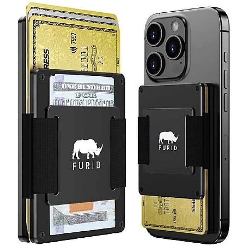 Furid Magnetic Card-Wallet w/ Cash Strap - Compatible with Apple MagSafe