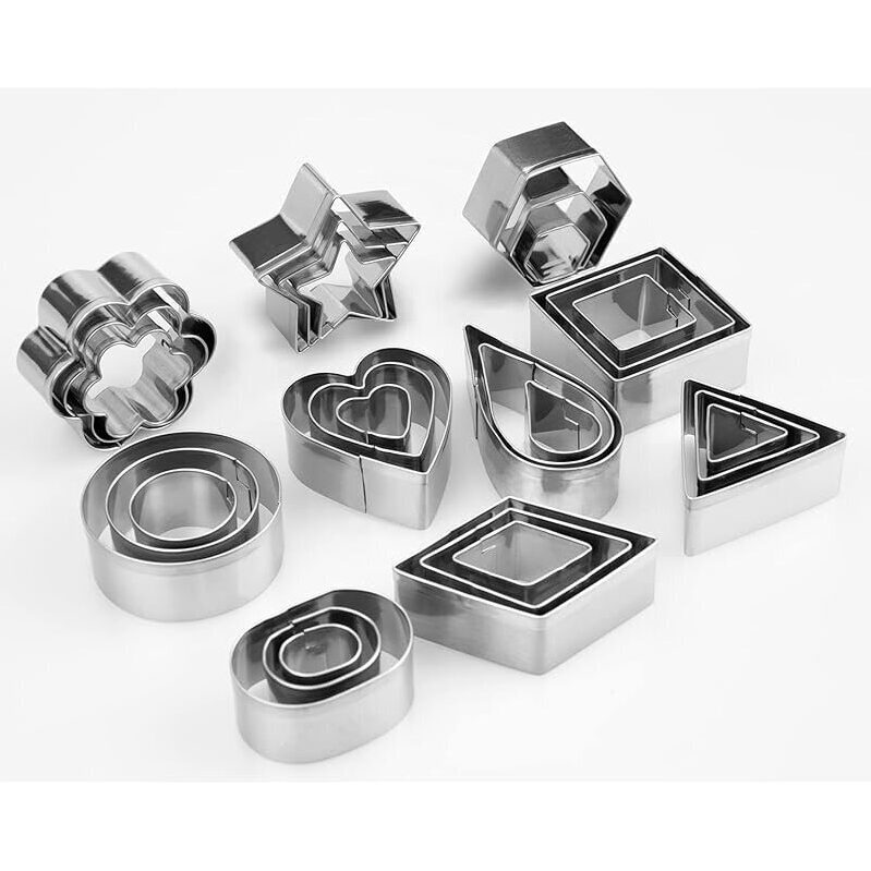 30Pcs Stainless Steel Mini Cookie Cutters Set - High-Quality Baking Tools