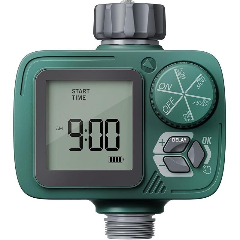 Smart and Efficient 1-Outlet Programmable Sprinkler Timer with Rain Delay
