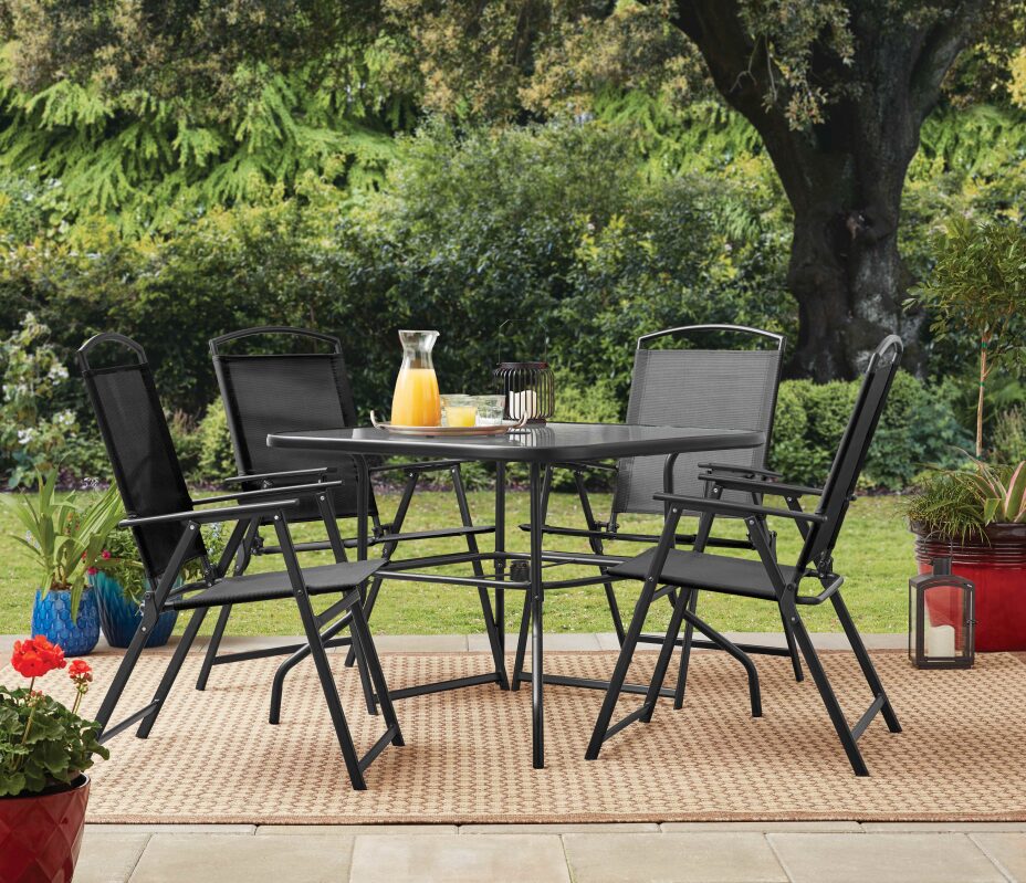 Mainstays Albany Lane 5-Piece Steel Outdoor Patio Dining Set - Affordable and Durable Outdoor Furniture