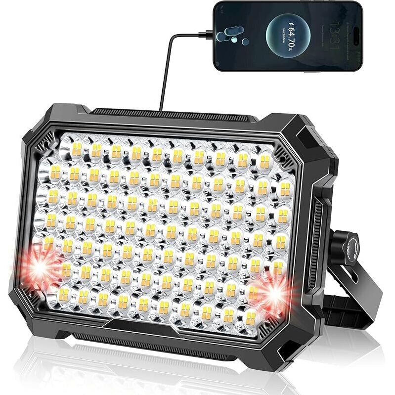 Powerful Nickluc D3 10,000 Lumen LED Work Light - Ideal for Outdoor Activities