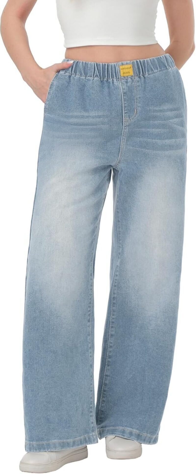 Markarian Women's Wide Leg High Waisted Denim Jeans on Sale