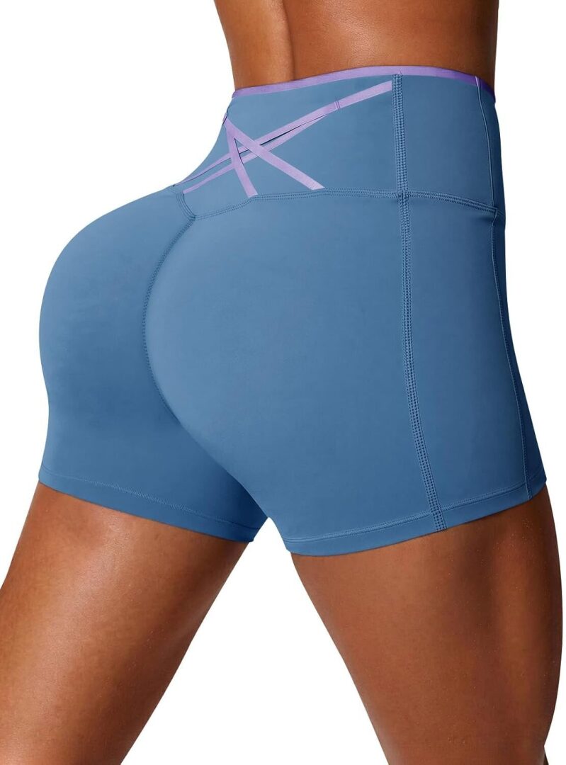 Affordable Aoysky High Waisted Workout Biker Shorts - 50% Off