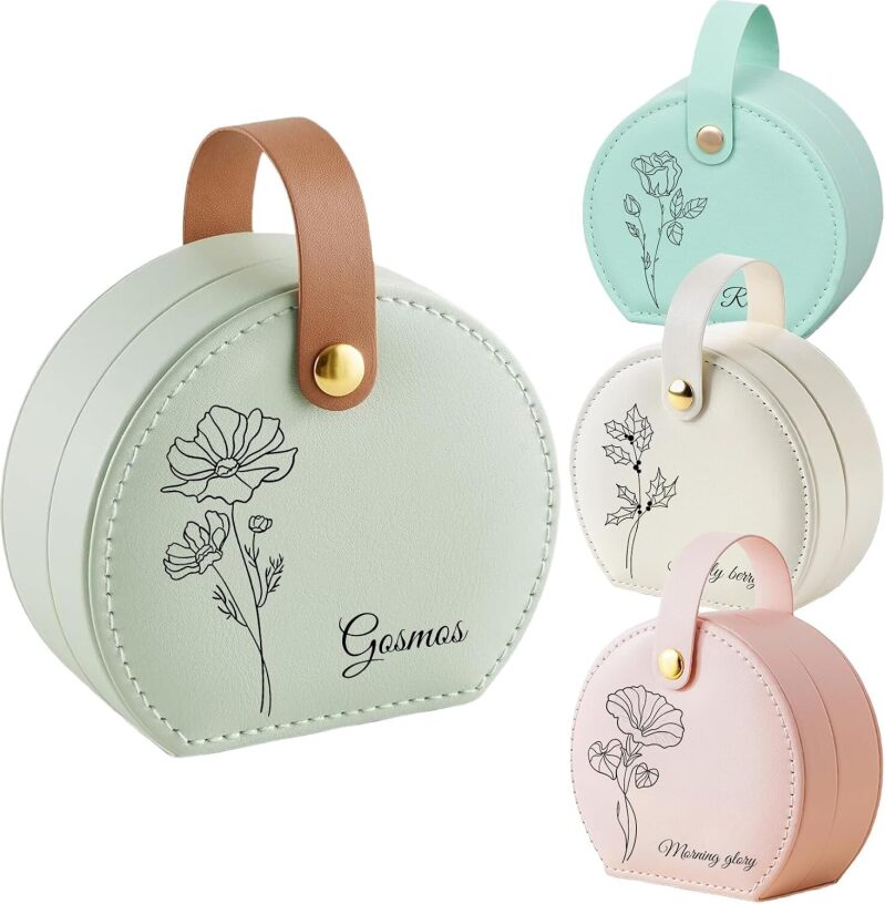 Personalized Custom Jewelry Box with Floral Design - 49% Off
