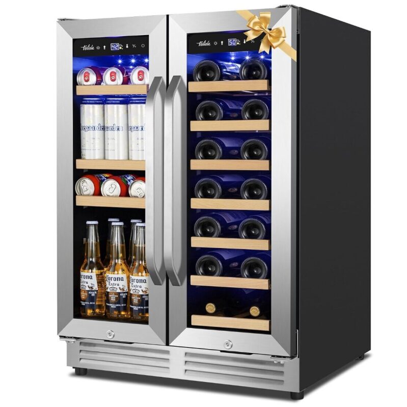 Velieta Upgraded Dual Zone Beverage Cooler - Best Deal