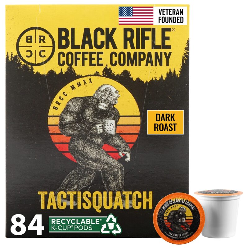 84-Count Black Rifle Coffee Company Dark Roast Coffee Pods - Tactisquatch