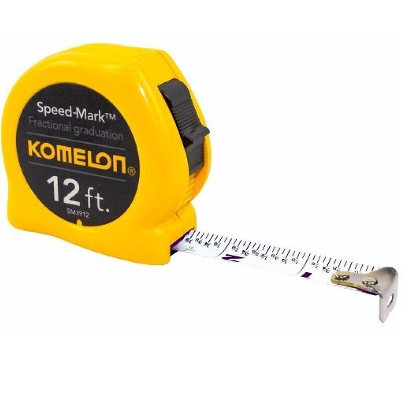 Komelon SM3912 Retractable Tape Measure, 12 ft, Now Only $5.69