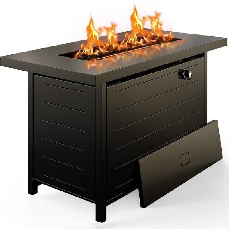 Ciays Patio Propane Tabletop Fire Pit - 42 Inch, 60,000 BTU, Lowest Price Ever