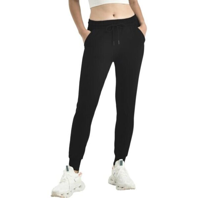 Ipletix Women's Running Shoes with Pockets and Drawstring - Lightweight Yoga Pants, Black, XL