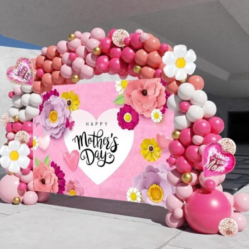 Celebrate with 146 Piece Mother's Day Balloon Arch Decoration