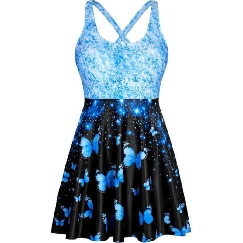 HUAKARY Butterfly Gradient Tankini Swimsuit -50% Off