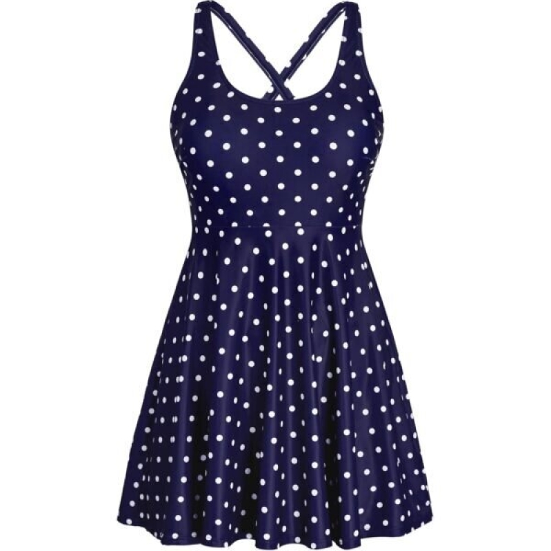 HUSKARY One Piece Swimsuit - Modest Scoop Neck with Pockets