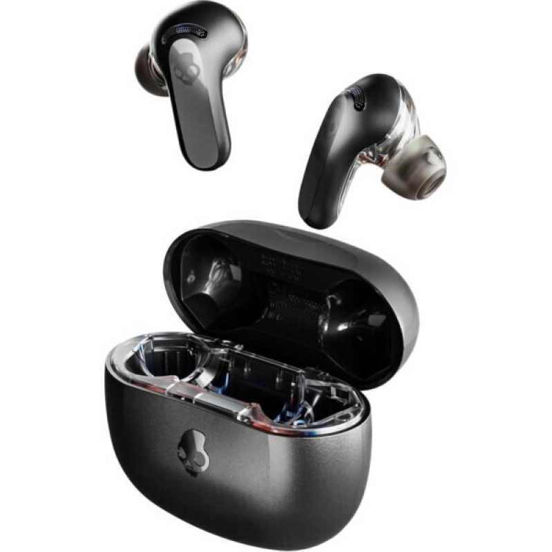 Skullcandy Rail ANC Wireless Earbuds: Up to 38 Hours Battery Life, Active Noise Cancelling, Customizable via Skull-iQ App