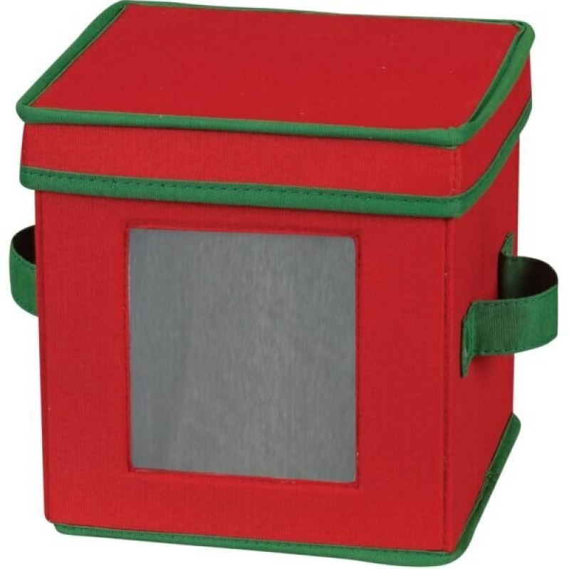 Holiday China Storage Chest with Lid and Handles - 530RED