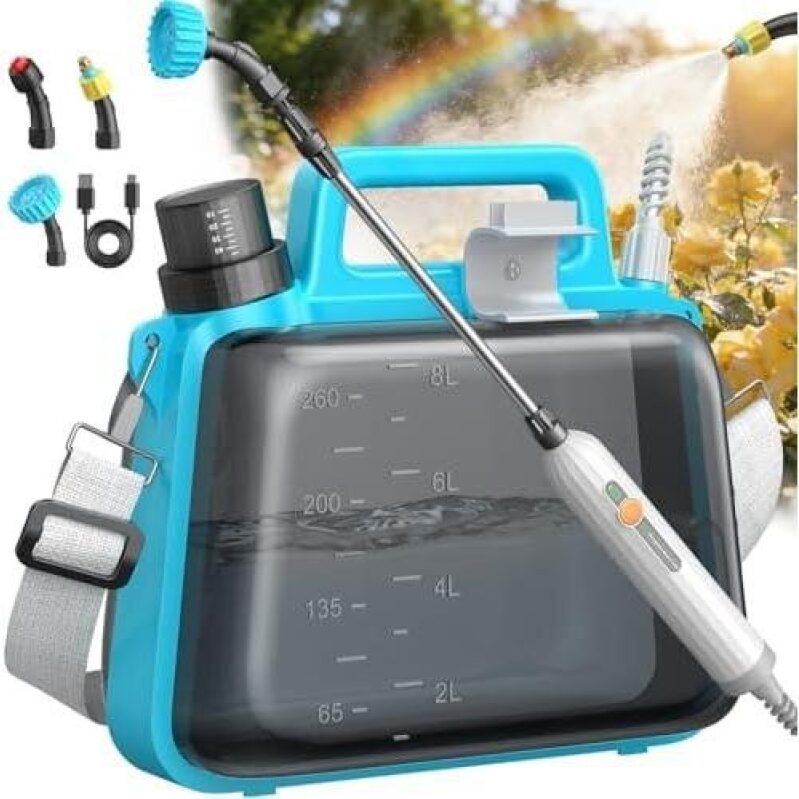 Rechargeable 2-Gallon Garden Sprayer with 3 Spray Heads - 64% OFF