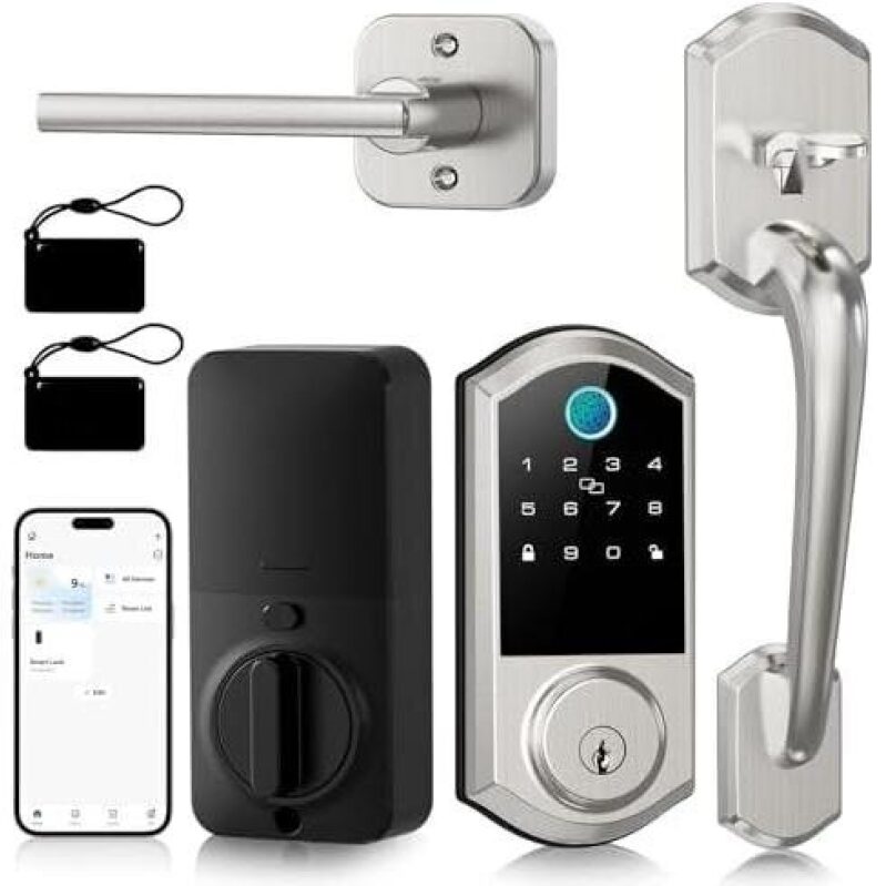 Smart Fingerprint/Bluetooth/Voice Control Keyless Door Lock Kit - 70% OFF