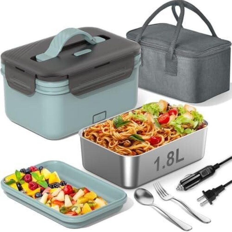 Electric Heated Lunch Box with 1.8L Capacity - 40% Off