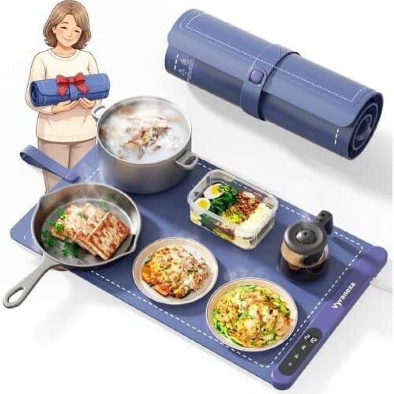 Vyraneta Food Warming Mat - Keep Meals Warm & Fresh at Any Time