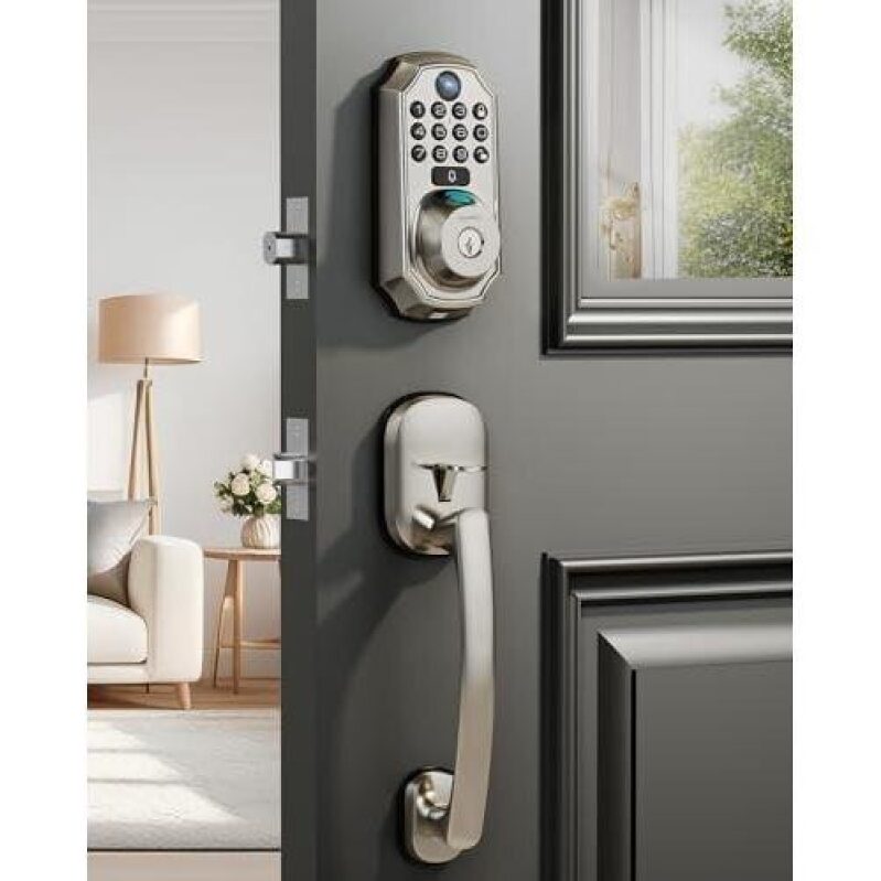 Smart 5-in-1 App-Controlled Waterproof Door Lock with Camera, 70% OFF