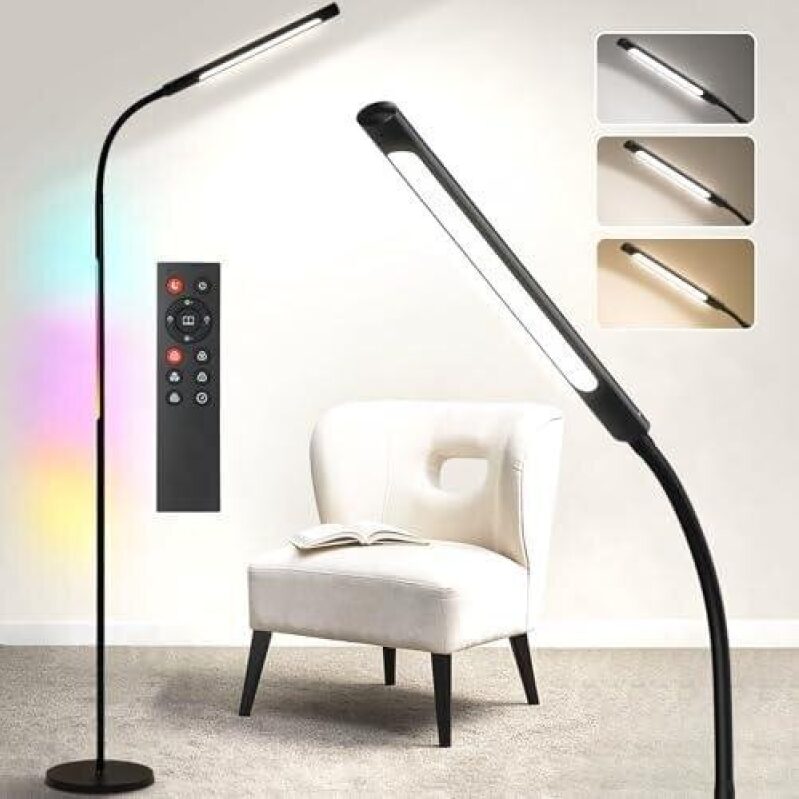 Adjustable LED Floor Lamp with Remote Control - 50% OFF