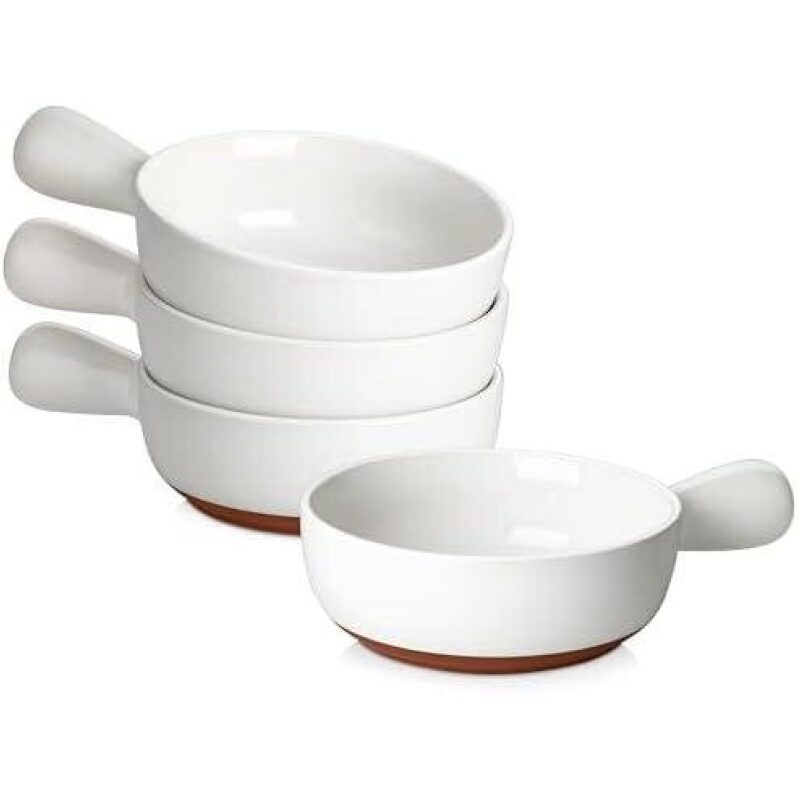 Elegant French Onion Soup Bowls - 4-Piece Set, 23 Ounces, 60% Off