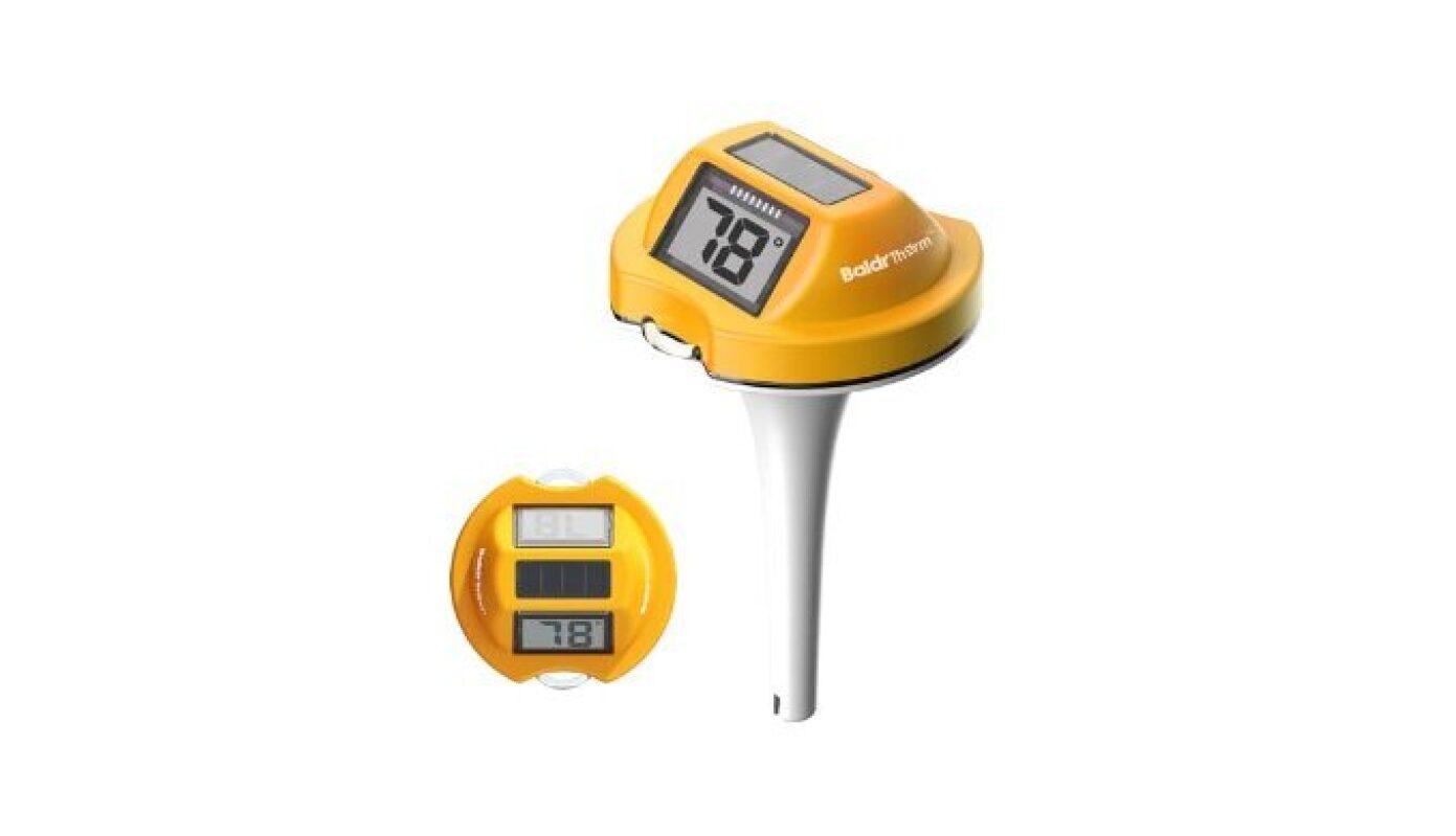 BaldrTherm Floating Pool Thermometer: Solar-Powered, Dual-Screen, High Precision