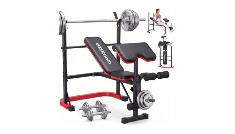 OPPSDECOR Adjustable Weight Bench: Ultimate Home Gym Bench Set