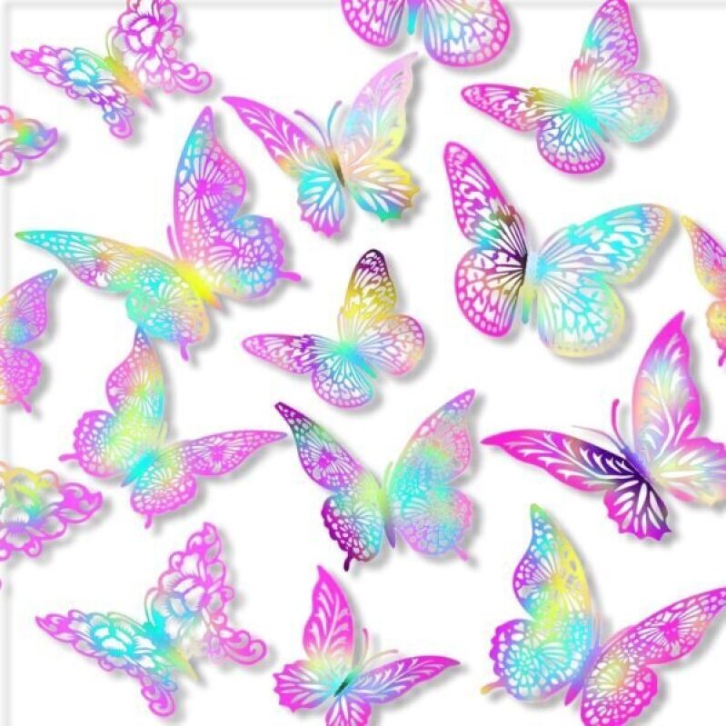 Vibrant 3D Butterfly Wall Stickers - Perfect for Adding a Pop of Color to Any Room
