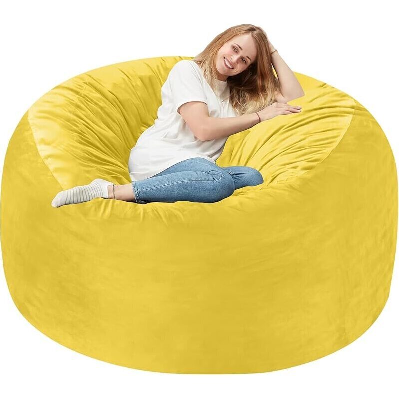 Homguava 4ft Bean Bag Chair with Memory Foam Filled - Ultimate Comfort & Versatility
