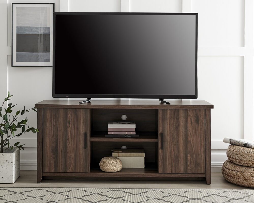 Mainstays TV Stand for TVs up to 65-inch in Canyon Walnut