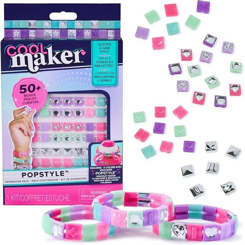 PopStyle Expansion Pack - Bracelet Making Kit for Girls