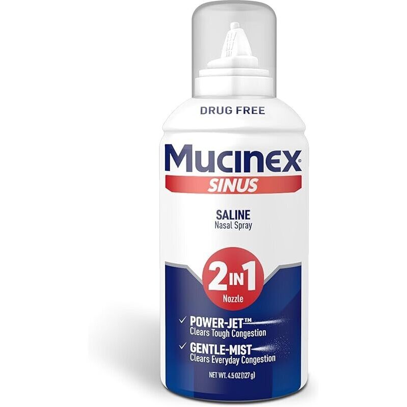 Mucinex Sinus Saline Nasal Spray & Sinus Rinse 4.5oz