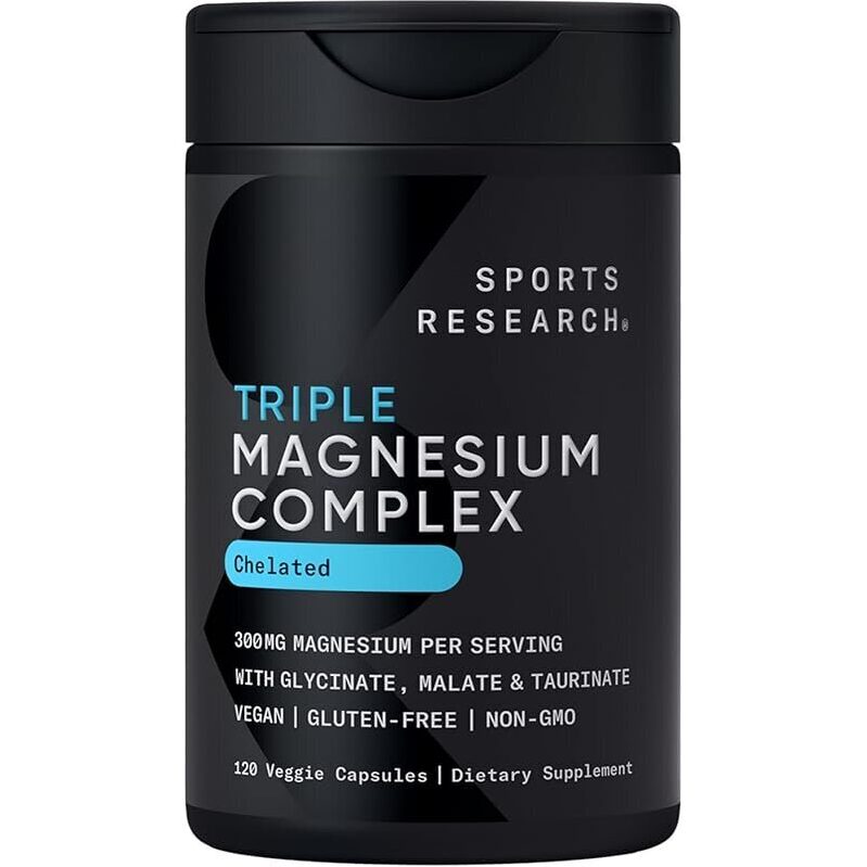 120ct Chelated Triple Magnesium Complex Capsules