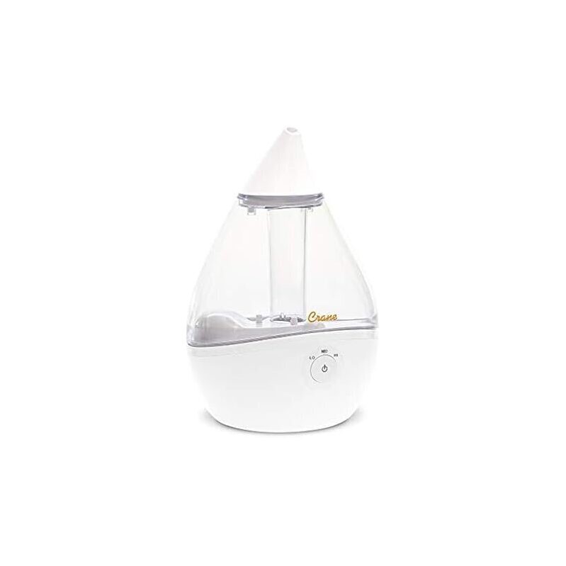 Crane Ultrasonic Teardrop Humidifier for Baby - Cool Mist for Up to 15 Hours