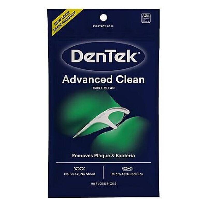 90-Count DenTek Advanced Clean Floss Picks - Affordable Oral Care
