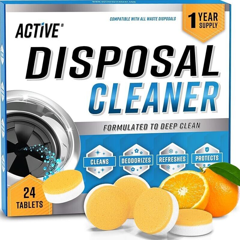 24-Pack Garbage Disposal Cleaner Tablets - Deep Clean & Odor Protection