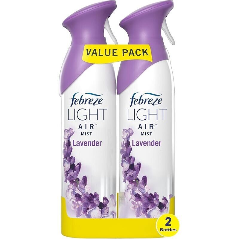 6pk Febreze Air Mist Air Freshener Spray Light Lavender 8.8oz - Value Pack