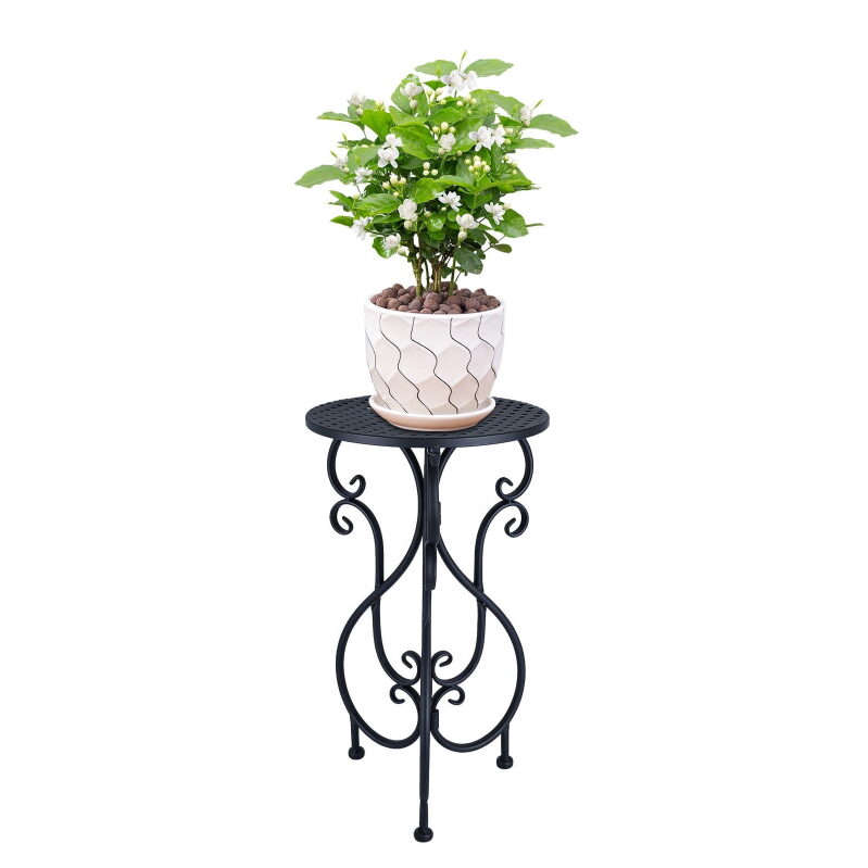 Sturdy Vintage Iron Plant Stand for Indoor Use