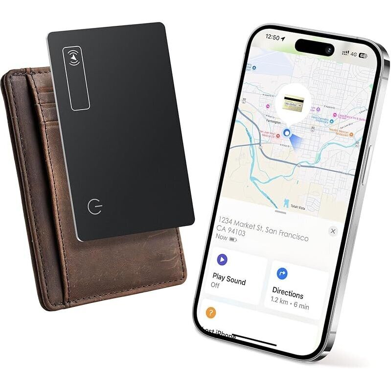 Kindeep 0.07in Slim Wallet Tracker Card - Find My iOS Only