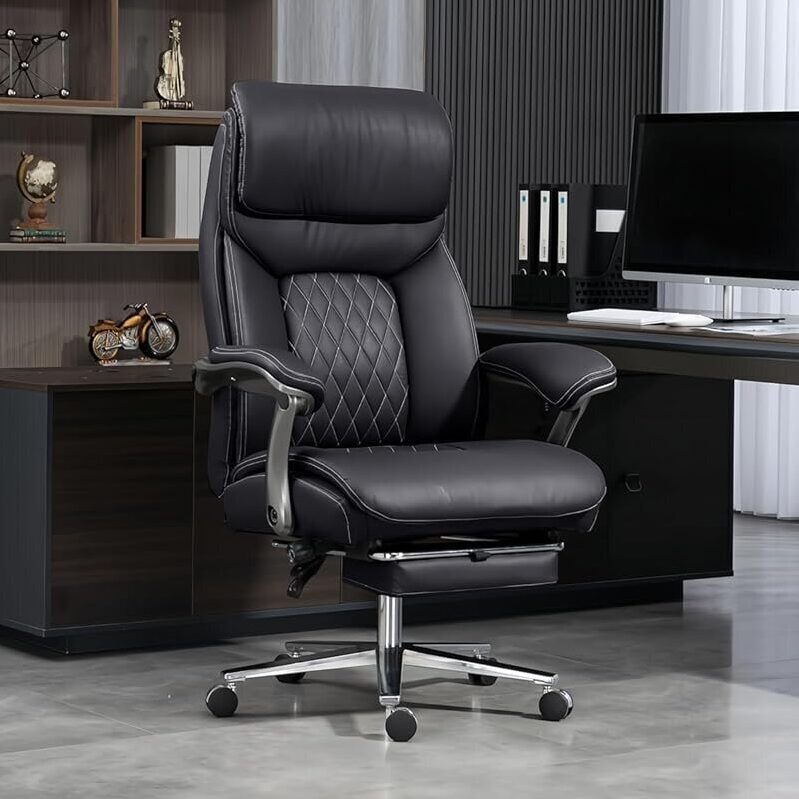 HDHNBA Big and Tall Office Chair with Lumbar Support & Headrest