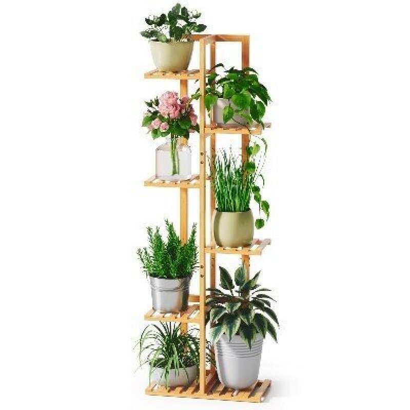 48-Inch 6-Tier Bamboo Indoor Plant Stand - Perfect for Your Green Space
