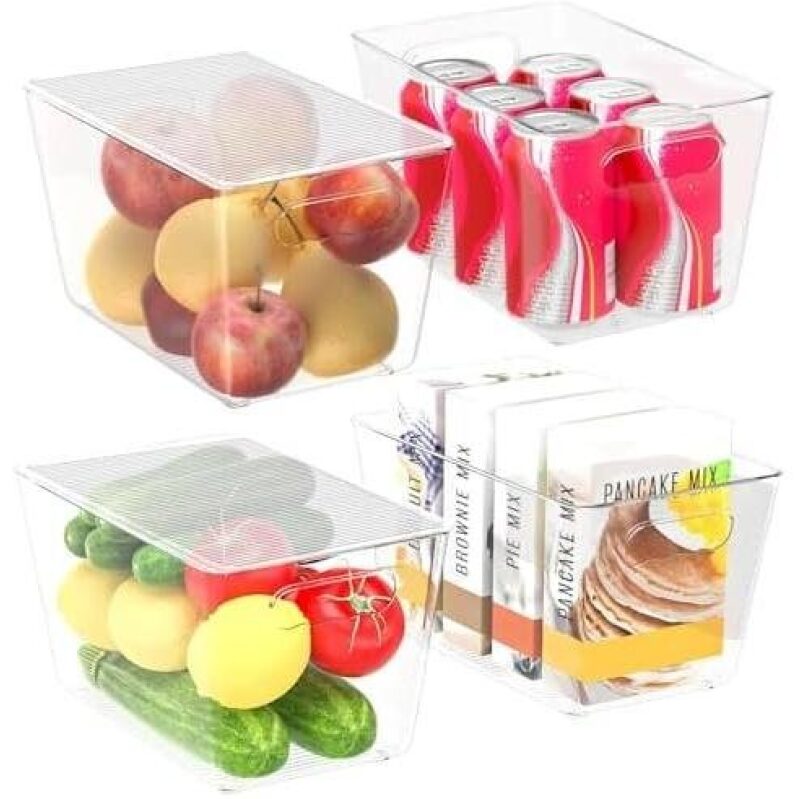 Stackable Plastic Storage Boxes with Lids - 50% Discount
