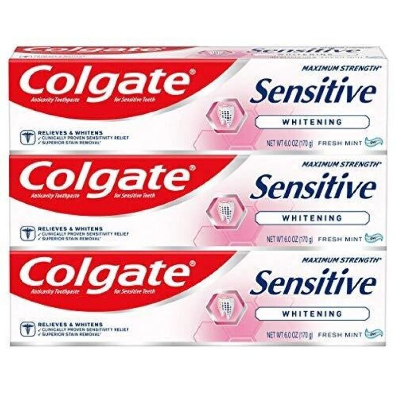 Colgate Sensitive Whitening Toothpaste - Maximum Strength - Fresh Mint