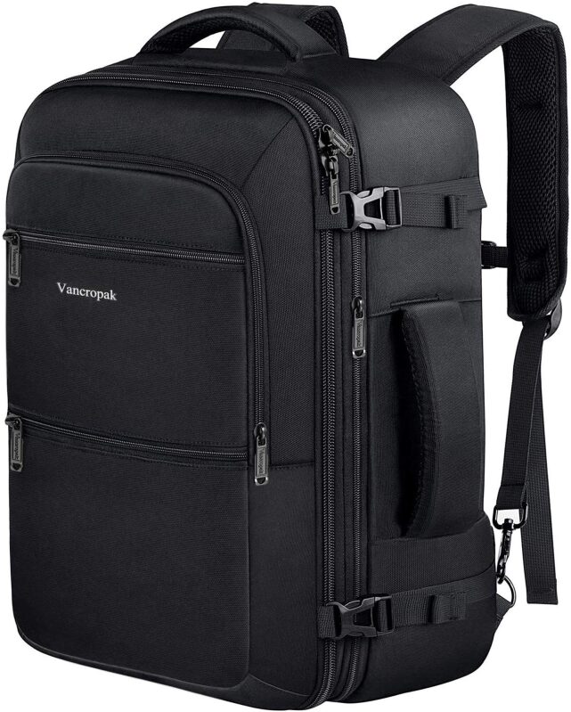Vancropak Carry On 40L Expandable Extra Large Travel Backpack