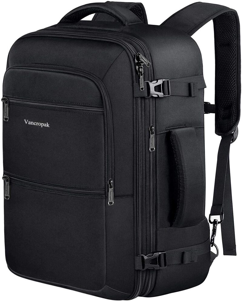 Vancropak Carry On 40L Expandable Extra Large Travel Backpack
